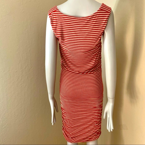 GUESS Red Striped Jersey Bodycon Dress Size Medium - Picture 10 of 15